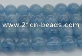 CAQ543 15.5 inches 4mm round AAAA grade natural aquamarine beads