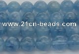 CAQ544 15.5 inches 6mm round AAAA grade natural aquamarine beads