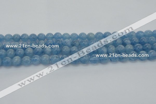 CAQ545 15.5 inches 8mm round AAAA grade natural aquamarine beads