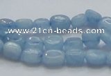 CAQ55 15.5 inches 8*9mm nugget natural aquamarine gemstone beads