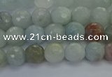 CAQ552 15.5 inches 6mm faceted round natural aquamarine beads