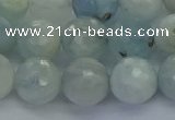 CAQ554 15.5 inches 10mm faceted round natural aquamarine beads