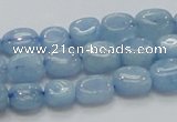 CAQ56 15.5 inches 9*12mm nugget natural aquamarine gemstone beads