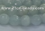 CAQ561 15.5 inches 8mm faceted round natural aquamarine beads