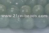 CAQ562 15.5 inches 10mm faceted round natural aquamarine beads