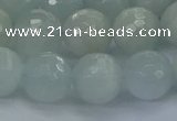 CAQ563 15.5 inches 12mm faceted round natural aquamarine beads