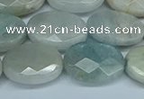 CAQ582 15.5 inches 13*18mm faceted oval aquamarine beads