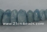 CAQ61 5*8mm – 10*16mm faceted nuggets natural aquamarine beads