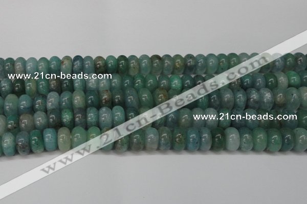 CAQ613 15.5 inches 7*12mm rondelle aquamarine gemstone beads