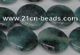 CAQ622 15.5 inches 18mm flat round aquamarine gemstone beads