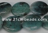 CAQ623 15.5 inches 20mm flat round aquamarine gemstone beads