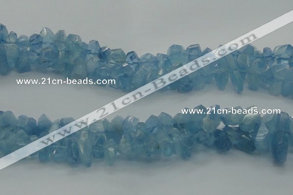 CAQ63 15.5 inches 8*10mm natural aquamarine chips beads