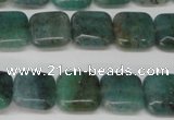 CAQ636 15.5 inches 10*10mm square aquamarine gemstone beads