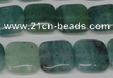 CAQ638 15.5 inches 14*14mm square aquamarine gemstone beads