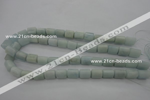 CAQ64 15.5 inches 10*14mm tube natural aquamarine beads wholesale