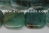 CAQ641 15.5 inches 20*20mm square aquamarine gemstone beads