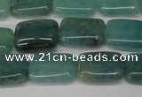 CAQ644 15.5 inches 10*14mm rectangle aquamarine gemstone beads