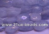 CAQ651 15.5 inches 8*12mm - 10*14mm faceted freeform aquamarine beads