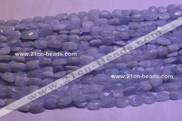 CAQ651 15.5 inches 8*12mm - 10*14mm faceted freeform aquamarine beads