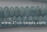 CAQ75 15.5 inches 3*7mm faceted rondelle A grade aquamarine beads