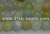 CAQ752 15.5 inches 8mm round aquamarine beads wholesale