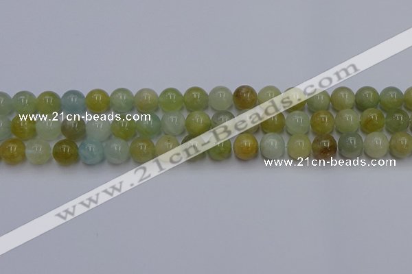 CAQ753 15.5 inches 10mm round aquamarine beads wholesale