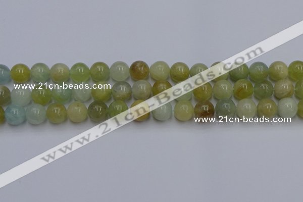 CAQ754 15.5 inches 12mm round aquamarine beads wholesale