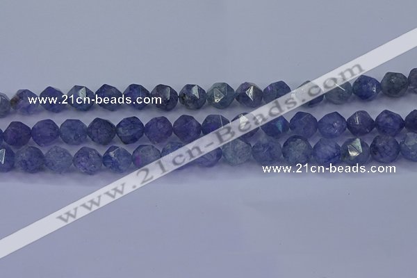 CAQ775 15.5 inches 14mm faceted nuggets imitation aquamarine beads