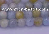 CAQ781 15.5 inches 6mm round natural aquamarine beads