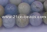 CAQ784 15.5 inches 12mm round natural aquamarine beads