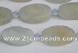 CAQ801 15.5 inches 10*16mm oval aquamarine gemstone beads