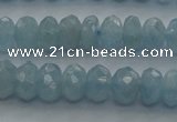 CAQ81 15.5 inches 4*7mm faceted rondelle AA grade aquamarine beads