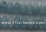 CAQ82 15.5 inches 5*9mm faceted rondelle AA grade aquamarine beads