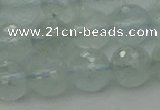 CAQ821 15.5 inches 8mm faceted round aquamarine beads wholesale