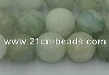 CAQ839 15.5 inches 12mm faceted round aquamarine beads wholesale