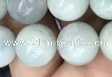 CAQ844 15.5 inches 12mm round aquamarine beads wholesale