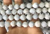 CAQ856 15.5 inches 12mm faceted nuggets aquamarine beads wholesale