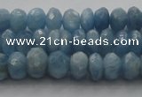 CAQ86 15.5 inches 4*7mm faceted rondelle AA grade aquamarine beads