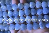 CAQ860 15.5 inches 13*14mm faceted heart aquamarine beads