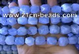 CAQ862 15.5 inches 10*12mm - 12*14mm faceted nuggets aquamarine beads