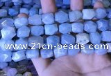 CAQ863 15.5 inches 10*12mm - 12*14mm faceted nuggets aquamarine beads