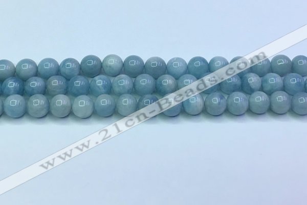 CAQ866 15.5 inches 8mm round aquamarine gemstone beads wholesale