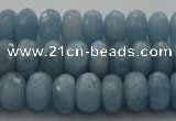 CAQ88 15.5 inches 5*9mm faceted rondelle AA grade aquamarine beads