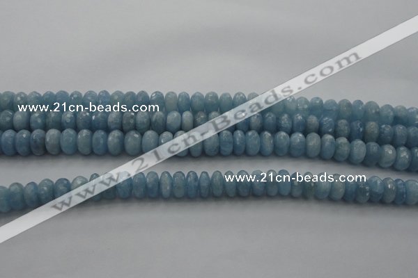 CAQ88 15.5 inches 5*9mm faceted rondelle AA grade aquamarine beads