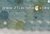 CAQ882 15.5 inches 3.5mm faceted round tiny aquamarine beads