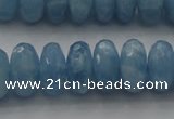 CAQ89 15.5 inches 5*11mm faceted rondelle AA grade aquamarine beads