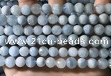 CAQ902 15.5 inches 8mm faceted round aquamarine beads