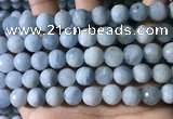 CAQ903 15.5 inches 10mm faceted round aquamarine beads