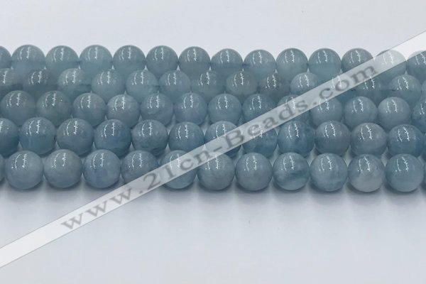 CAQ908 15.5 inches 10mm round aquamarine gemstone beads