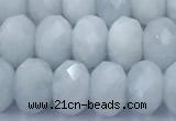 CAQ949 15 inches 6*8mm faceted rondelle aquamarine beads